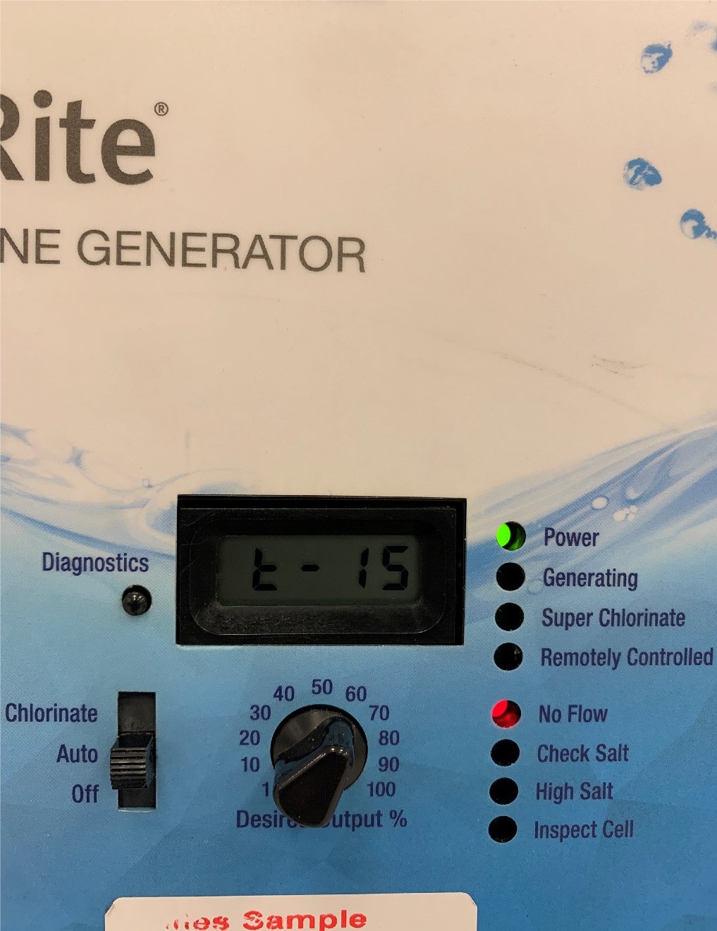 Your salt level differs from that in the water test performed in store